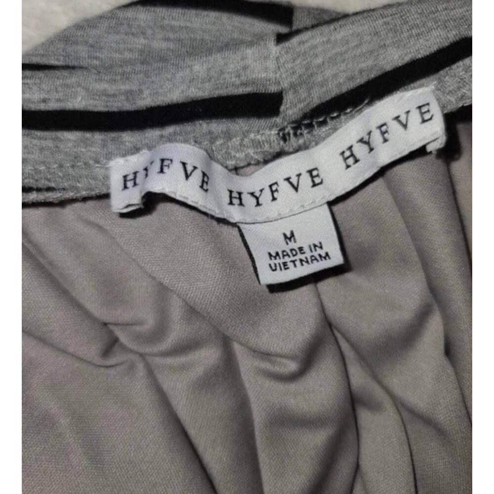 HYFVE Gray Black Striped Wrap Around Twist Front Mini Skirt Size Medium - Picture 7 of 10